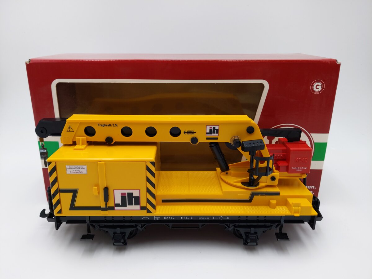 LGB 41420 G Scale J H Crane Car EX/Box