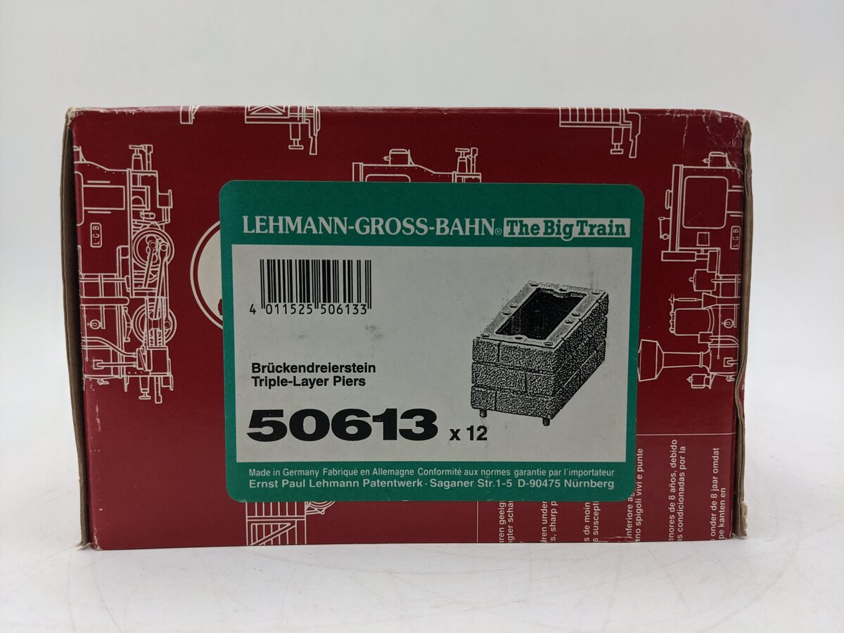 LGB 50613 G 3-Layer Bridge Pillar (Pack of 12) EX/Box