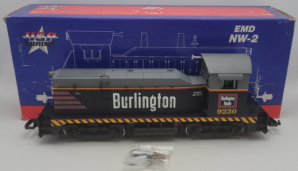 USA Trains 22011 G Burlington EMD NW-2 Calf Diesel Locomotive #9230 LN/Box