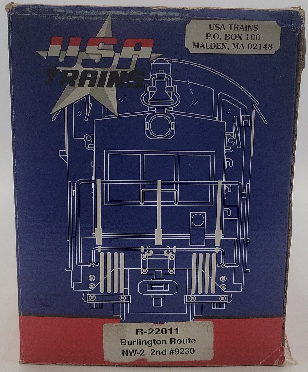 USA Trains 22011 G Burlington EMD NW-2 Calf Diesel Locomotive #9230 LN/Box