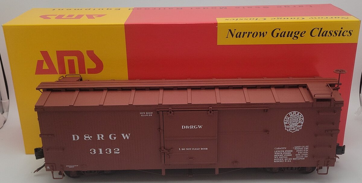 AMS AM31-121 D&RGW Box Car - Metal Wheels LN/Box