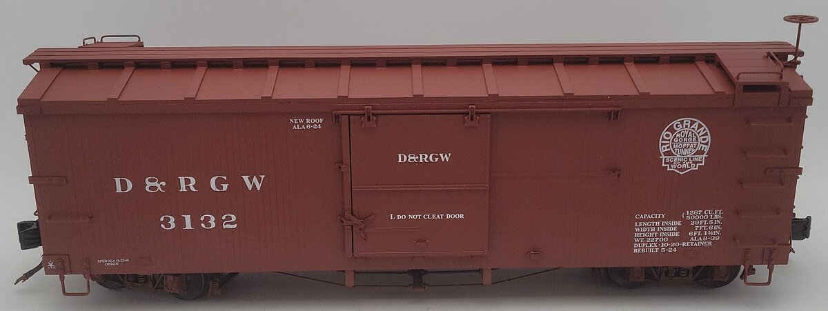 AMS AM31-121 D&RGW Box Car - Metal Wheels LN/Box