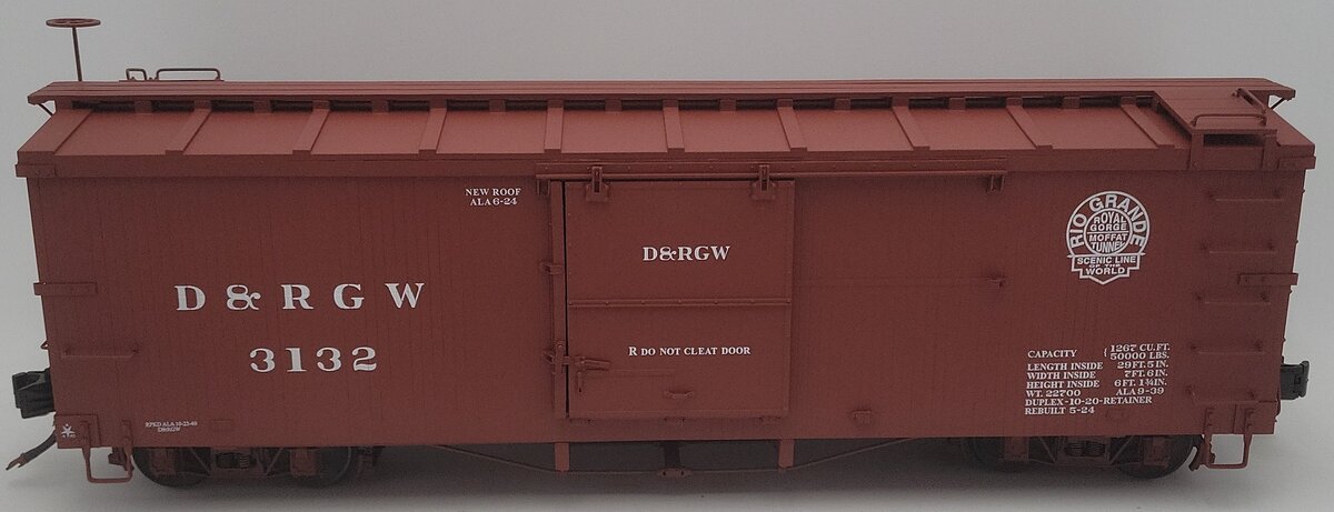 AMS AM31-121 D&RGW Box Car - Metal Wheels LN/Box