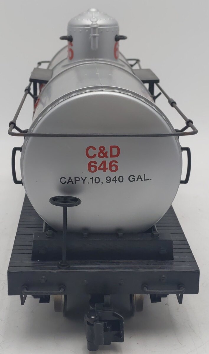 Bachmann 93463 G Gauge C&D Lines Tank Car (Metal Wheels) VG