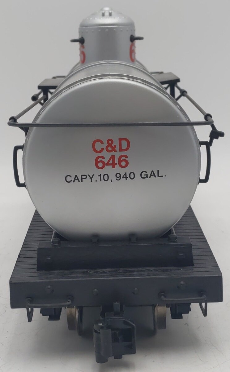 Bachmann 93463 G Gauge C&D Lines Tank Car (Metal Wheels) VG