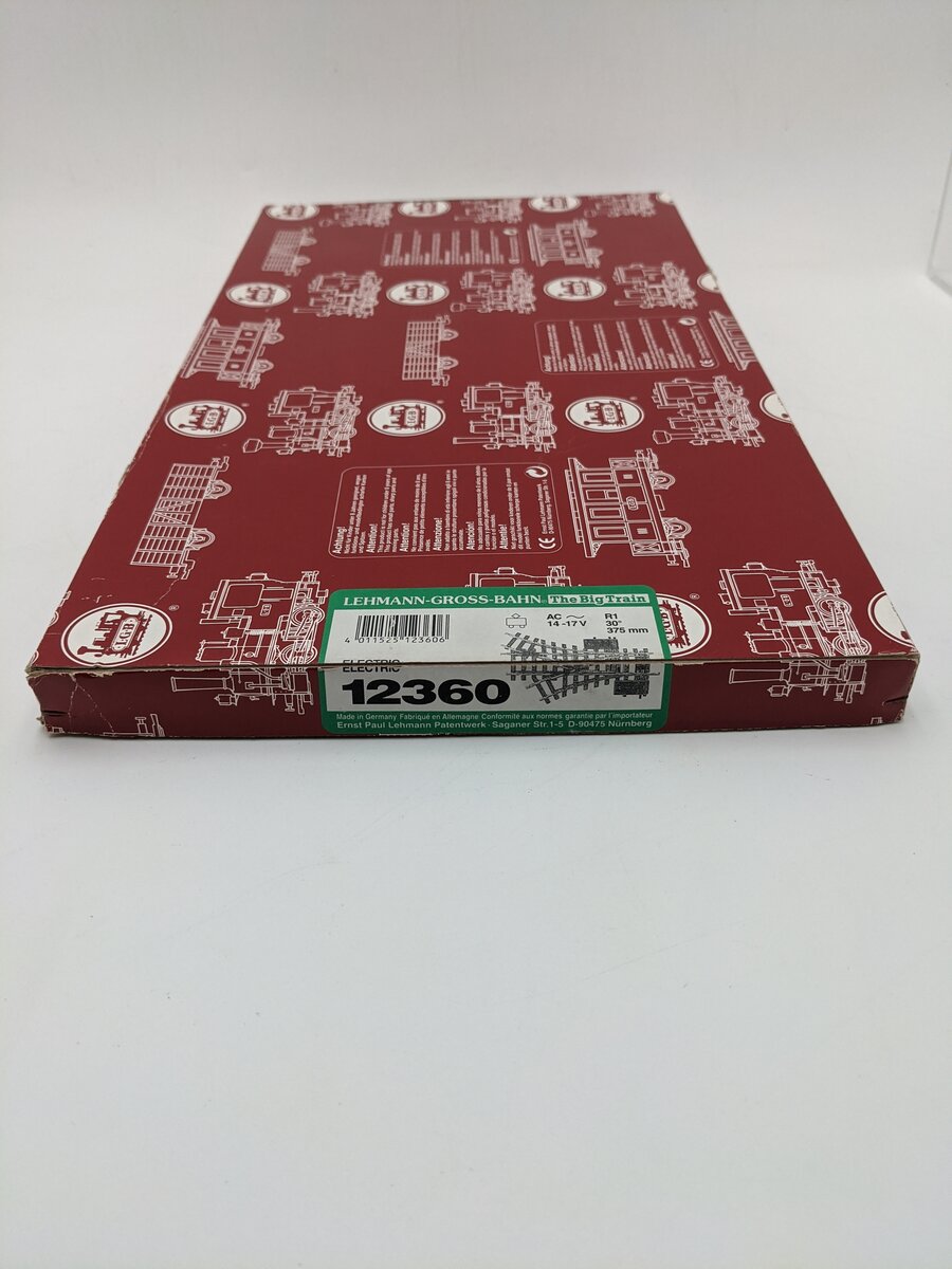 LGB 12360 G Gauge R1 30° Electric 3-Way Switch Turnout EX/Box