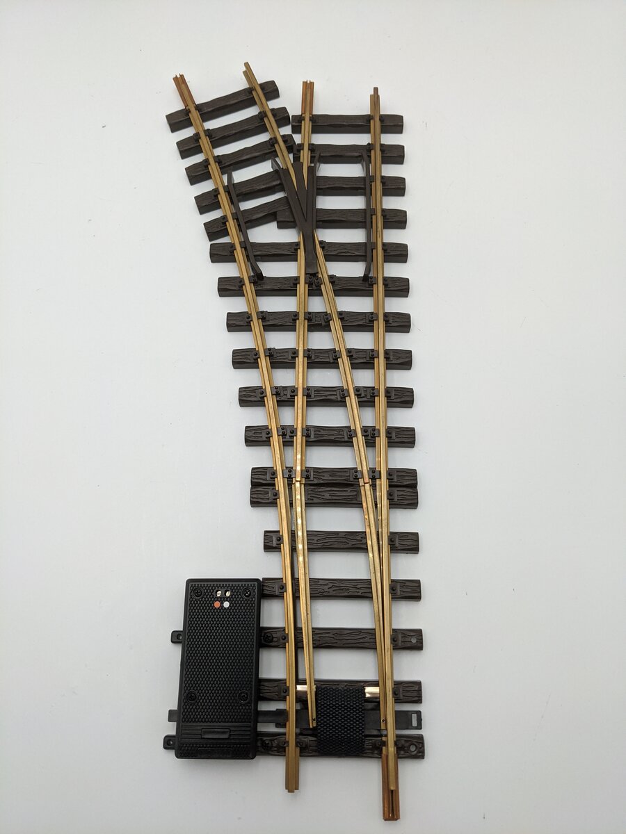 LGB 1615 G Scale R3 22.5° Left Hand Remote Switch Turnout EX/Box