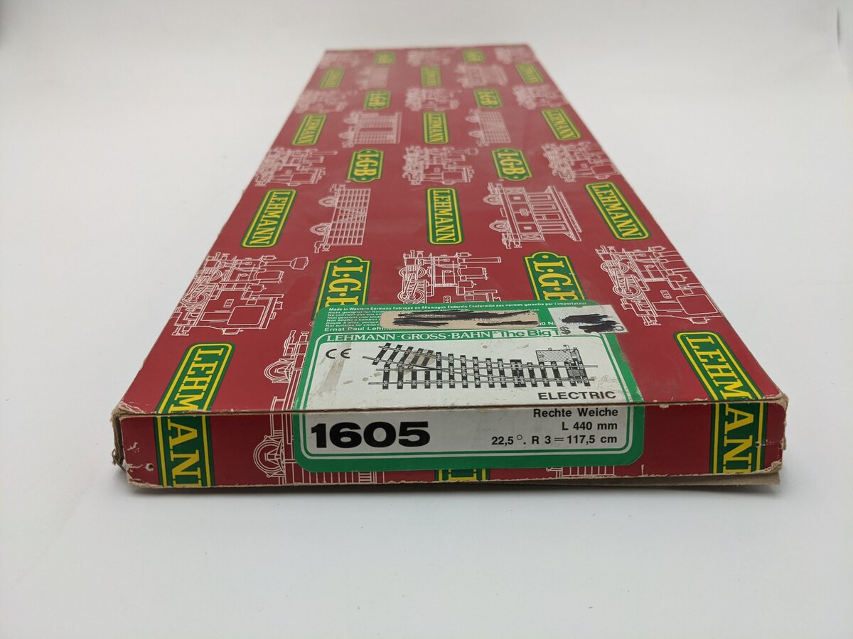 LGB 1605 G 22.5 R3 Right Hand Switch Turnout EX/Box