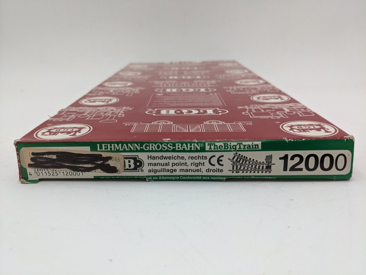 LGB 12000 G Gauge R1 30° Right Hand Manual Switch Turnout EX/Box