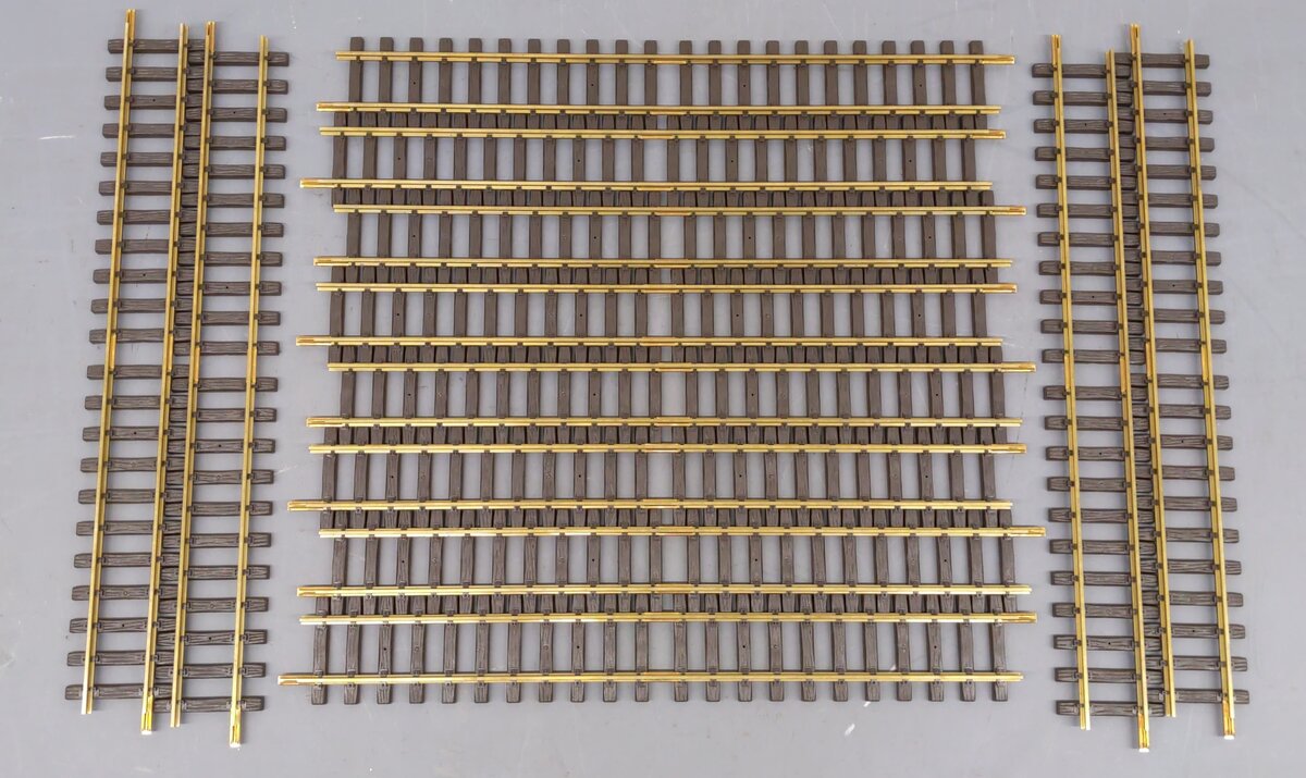 LGB 10600 G Gauge Brass 24" Straight Track Sections (Box of 12) EX/Box