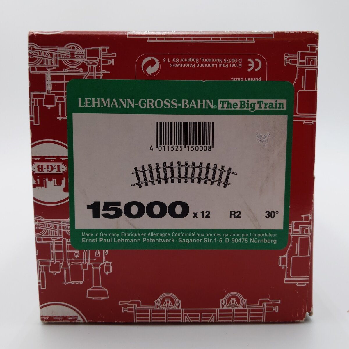 LGB 15000 G Scale Wide Radius Curved Track (Box of 12) EX/Box