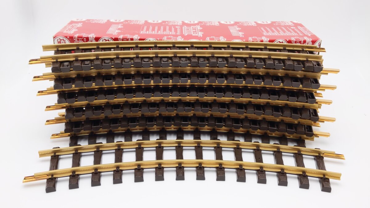 LGB 15000 G Scale Wide Radius Curved Track (Box of 12) EX/Box