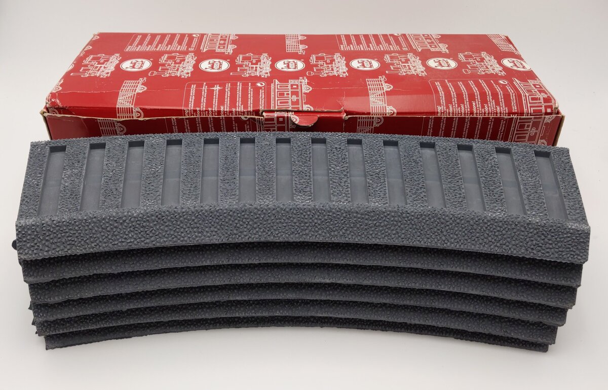 LGB 61500 G Scale Curved Roadbed (6) EX/Box