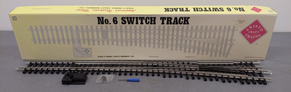 Aristo-Craft 20330 G #6 Stainless Steel Right Hand Switch Turnout EX/Box