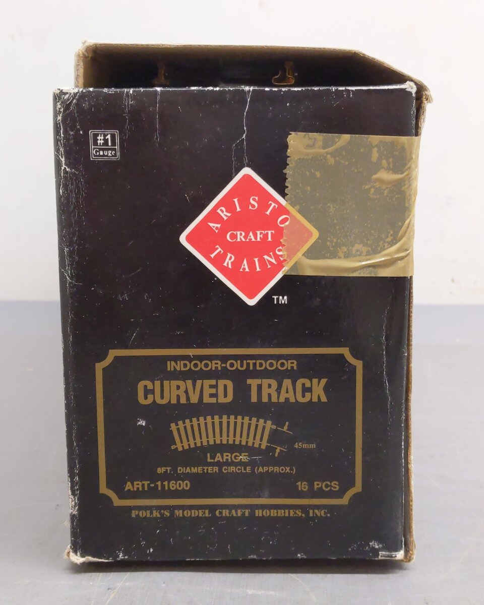 Aristo-Craft 11600 G Scale European Syle Brass 8' Diameter Curved Track (16) EX/Box