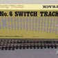 Aristo-Craft 20340 G #6 Stainless Steel Left Hand Switch/Turnout EX/Box
