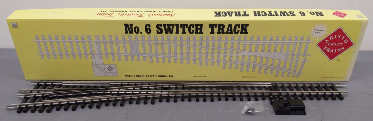 Aristo-Craft 20340 G #6 Stainless Steel Left Hand Switch/Turnout EX/Box
