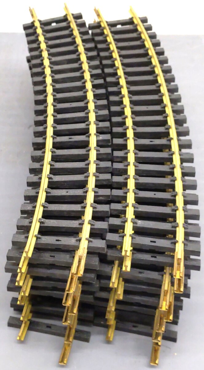 Aristo-Craft 30115 USA Brass 8' Diameter Curved Track Sections (16) EX/Box
