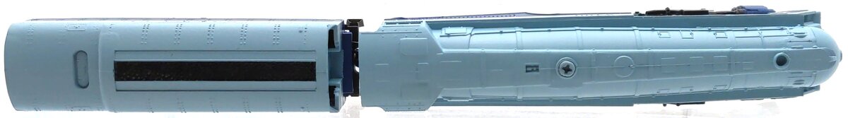 Con-Cor 3061 N Scale Blue Goose Santa Fe #3460 Locomotive with 12-Wheel Tender EX/Box