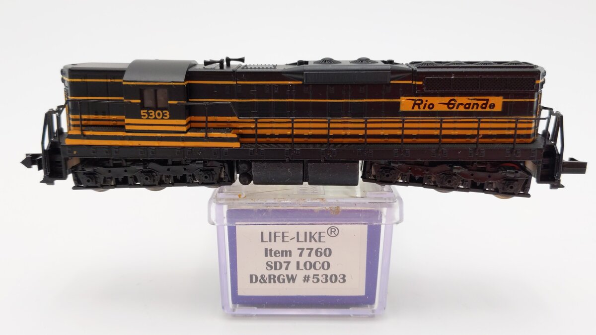 Life Like 7760 N Scale Denver & Rio Grande Western SD7 Diesel Locomotive #5303 EX/Box
