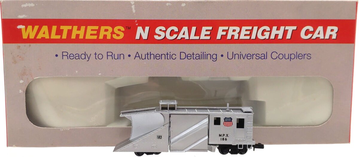 Walthers 932-8502 N Scale Union Pacific Russell Snow Plow #186 EX/Box