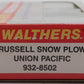 Walthers 932-8502 N Scale Union Pacific Russell Snow Plow #186 EX/Box