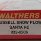 Walthers 932-8506 N Scale Santa Fe Russell Snow Plow #199396 LN/Box