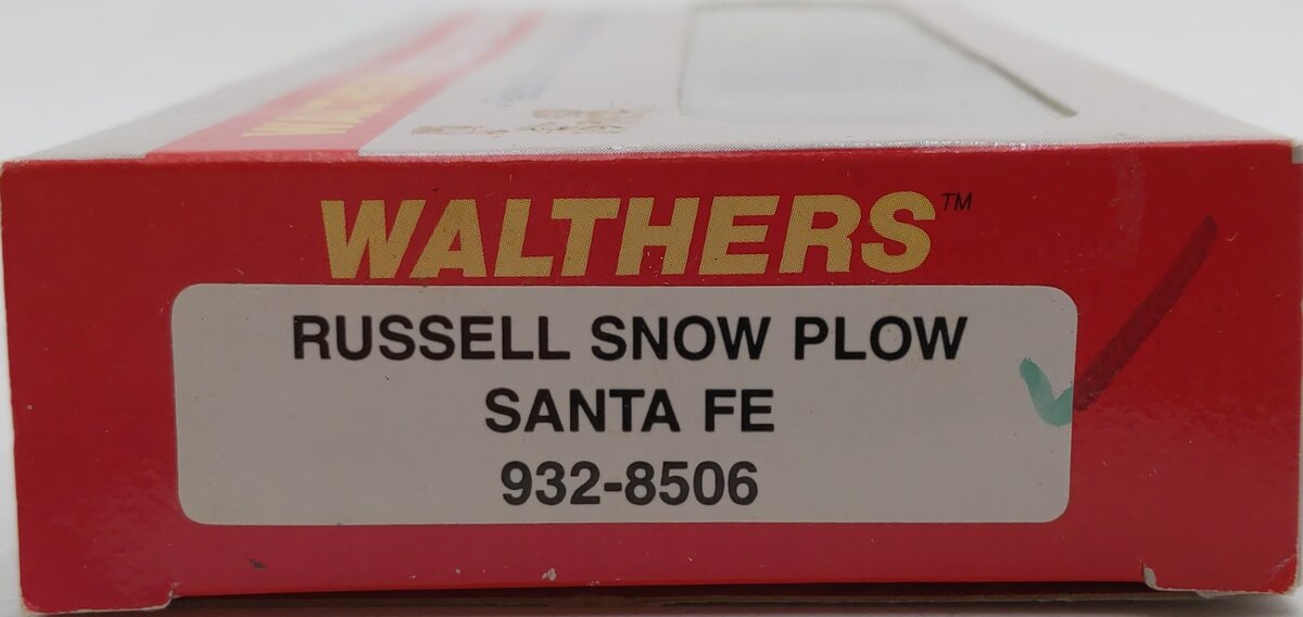Walthers 932-8506 N Scale Santa Fe Russell Snow Plow #199396 LN/Box
