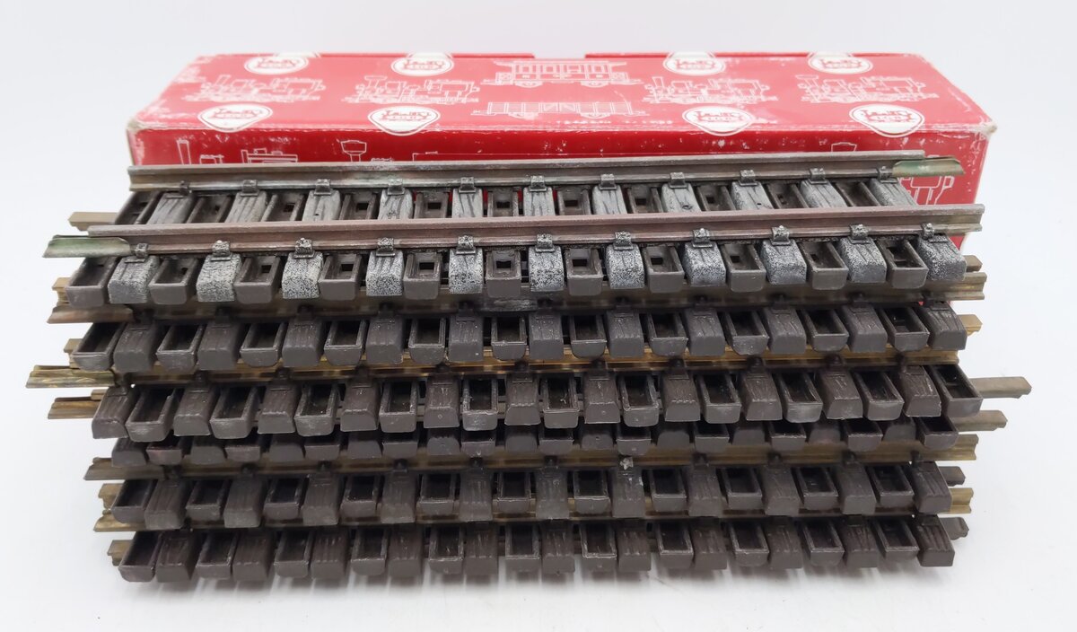 LGB 10000 G Scale 12 Inch Brass Rail Straight Track Sections (Box of 12) VG/Box