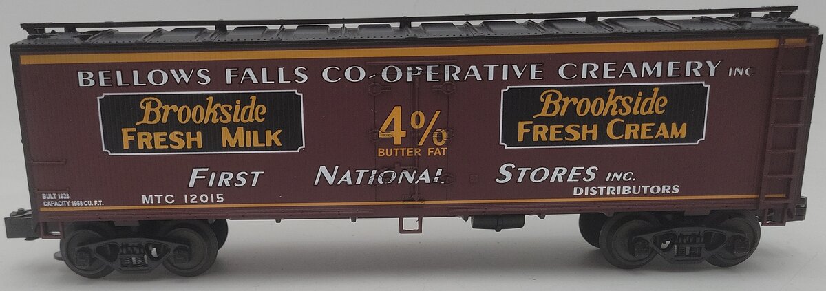Weaver U3161LD O Gauge MTC Brookside Milk Fresh Cream Woodside Reefer EX/Box