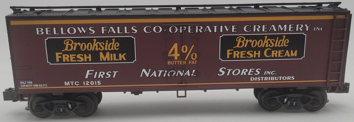 Weaver U3161LD O Gauge MTC Brookside Milk Fresh Cream Woodside Reefer EX/Box