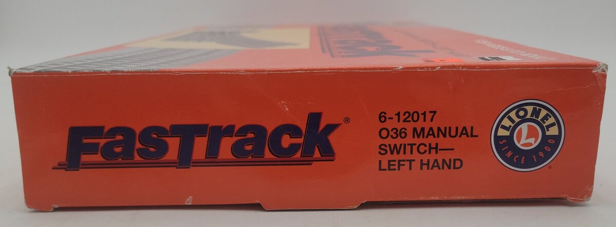Lionel 6-12017 O36 FasTrack Left Hand Manual Switch Turnout EX/Box