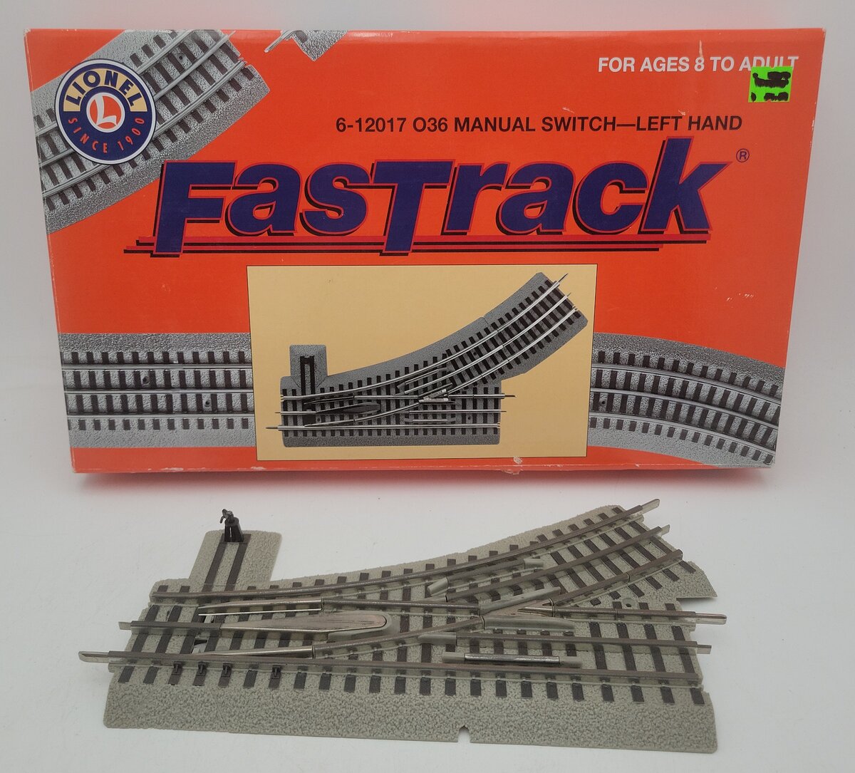 Lionel 6-12017 O36 FasTrack Left Hand Manual Switch Turnout EX/Box