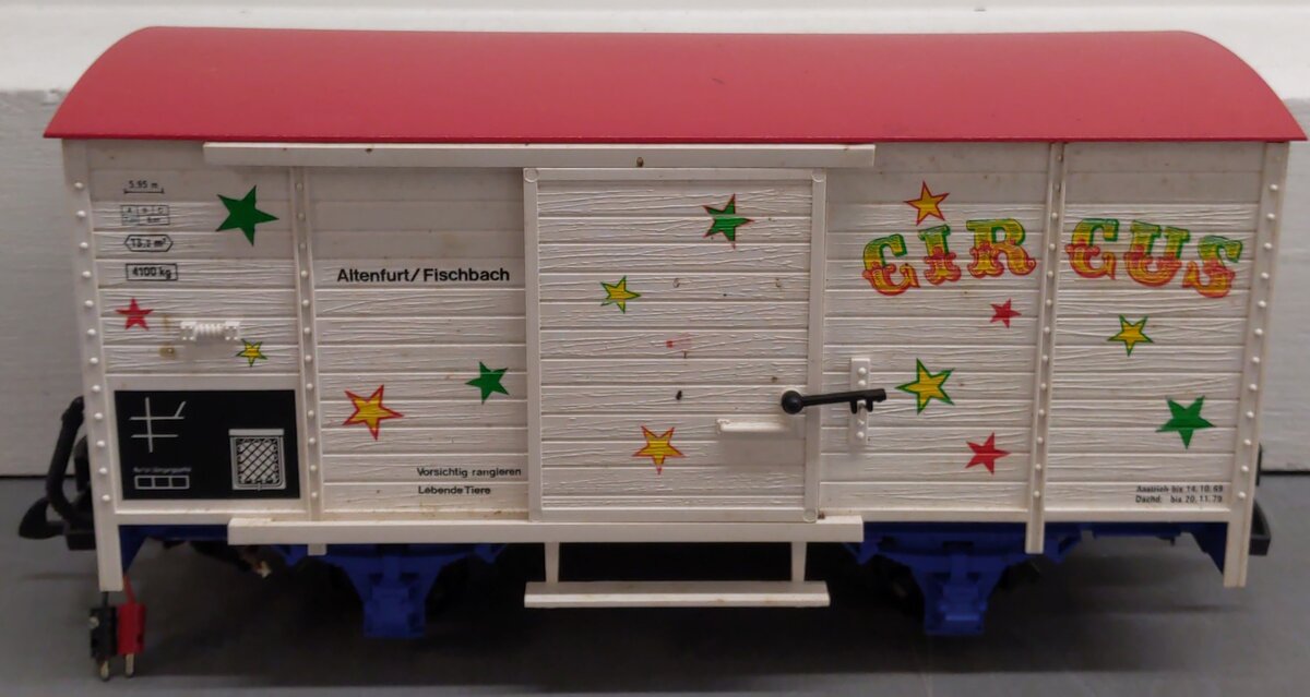 LGB 4136S G Scale Circus Sound Car w/Lights EX