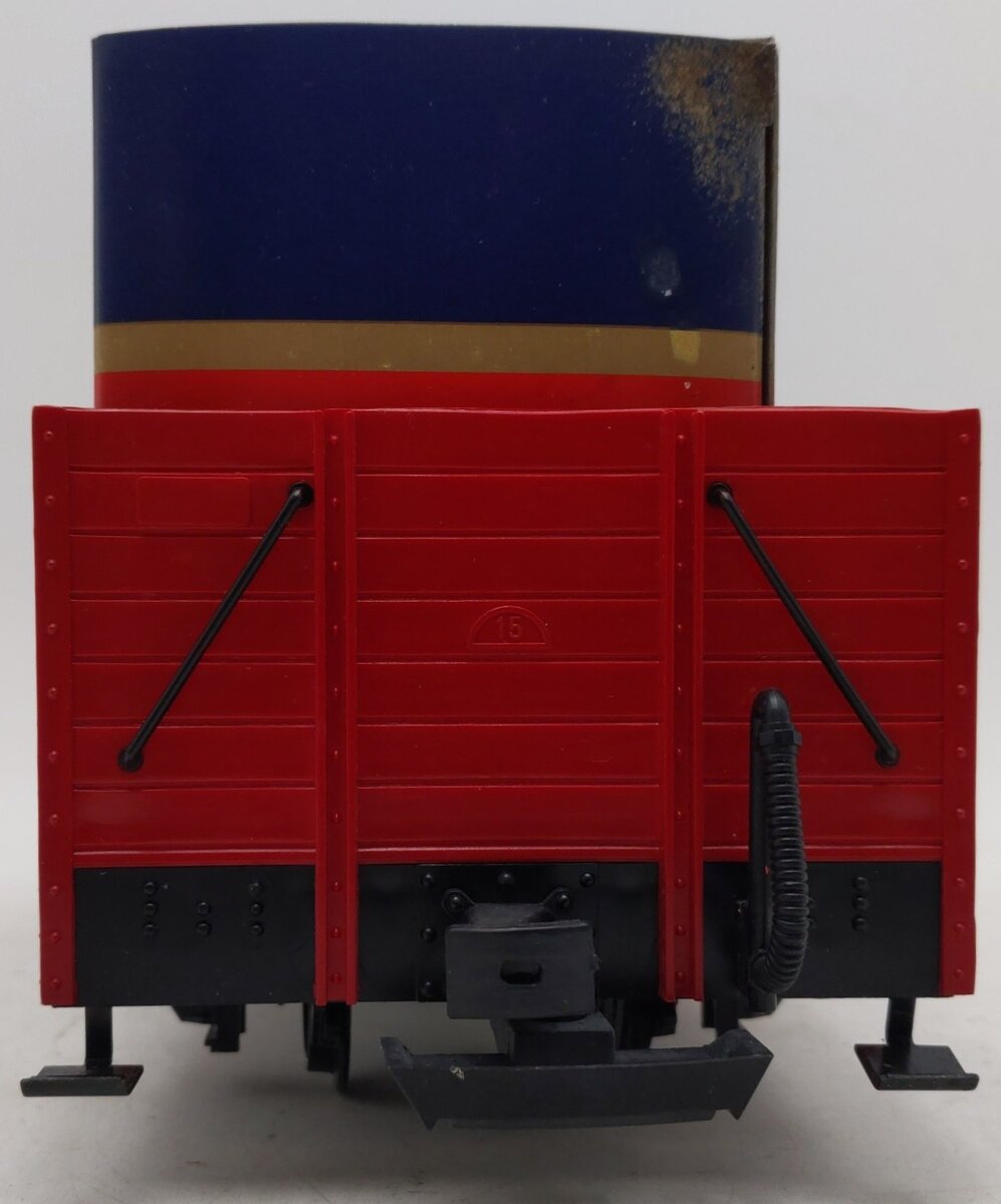 LGB 4021CT G The Christmas Train Red Gondola w/Blue Gift Box Load EX