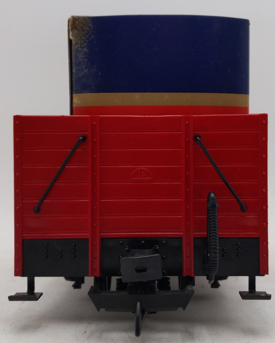LGB 4021CT G The Christmas Train Red Gondola w/Blue Gift Box Load EX