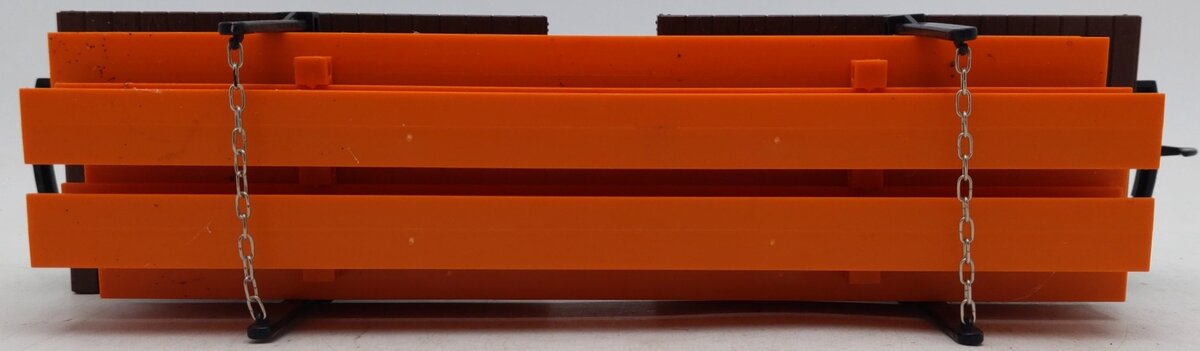 LGB 4050 G Scale Flatcars w/ Orange I-Beam Load EX