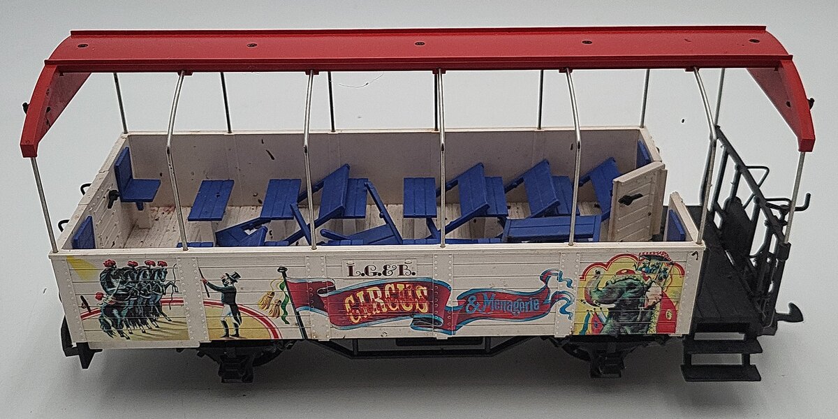 LGB 3125 G Scale Open Air Circus Passenger Car