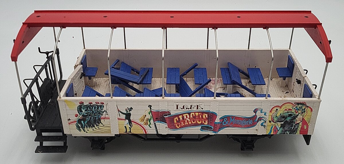 LGB 3125 G Scale Open Air Circus Passenger Car