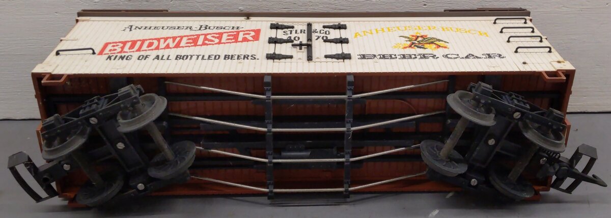 LGB 4070 G Scale Budweiser Woodside Reefer Car #4070 VG
