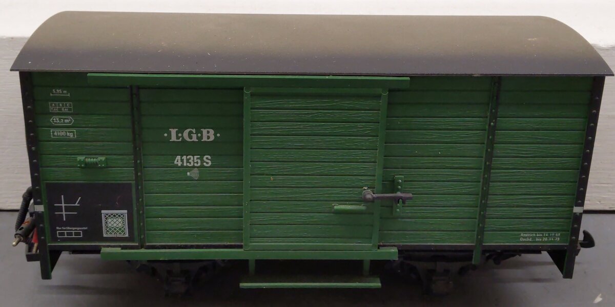 LGB 4135S G Scale Boxcar with Steam Sounds VG