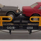 LGB 4059 G Scale Flatcar w/ 2 Mercedes Automobiles VG