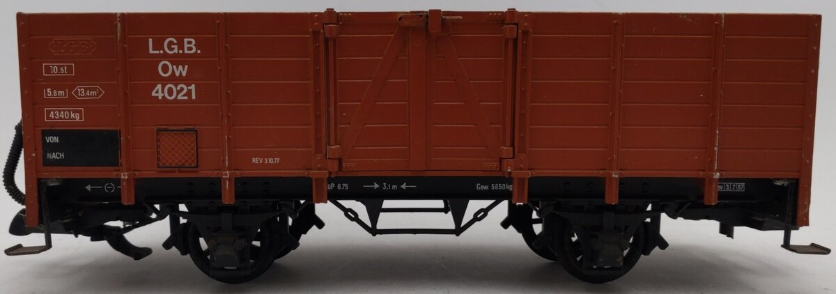 LGB 4021 G Gauge High Side Gondola VG