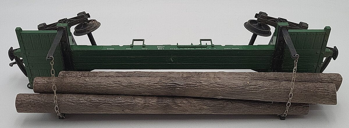 LGB 4066 G Scale Green Flatcar with Log Load #4066 VG
