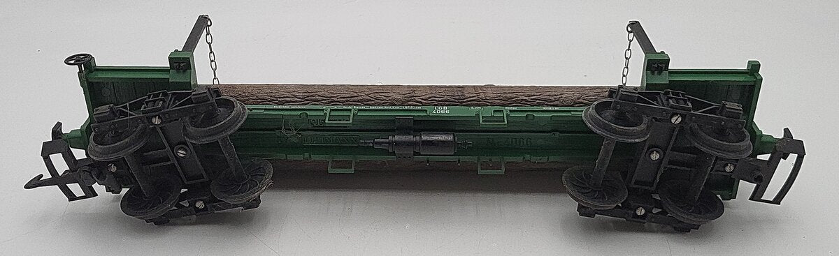 LGB 4066 G Scale Green Flatcar with Log Load #4066 VG