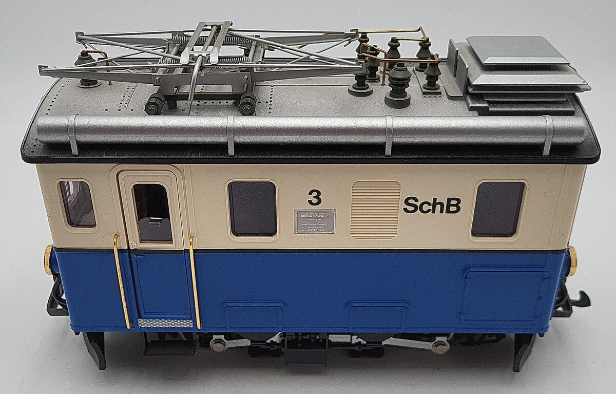 LGB 2146 G Scale SchB Blue and White Electric Locomotive EX/Box