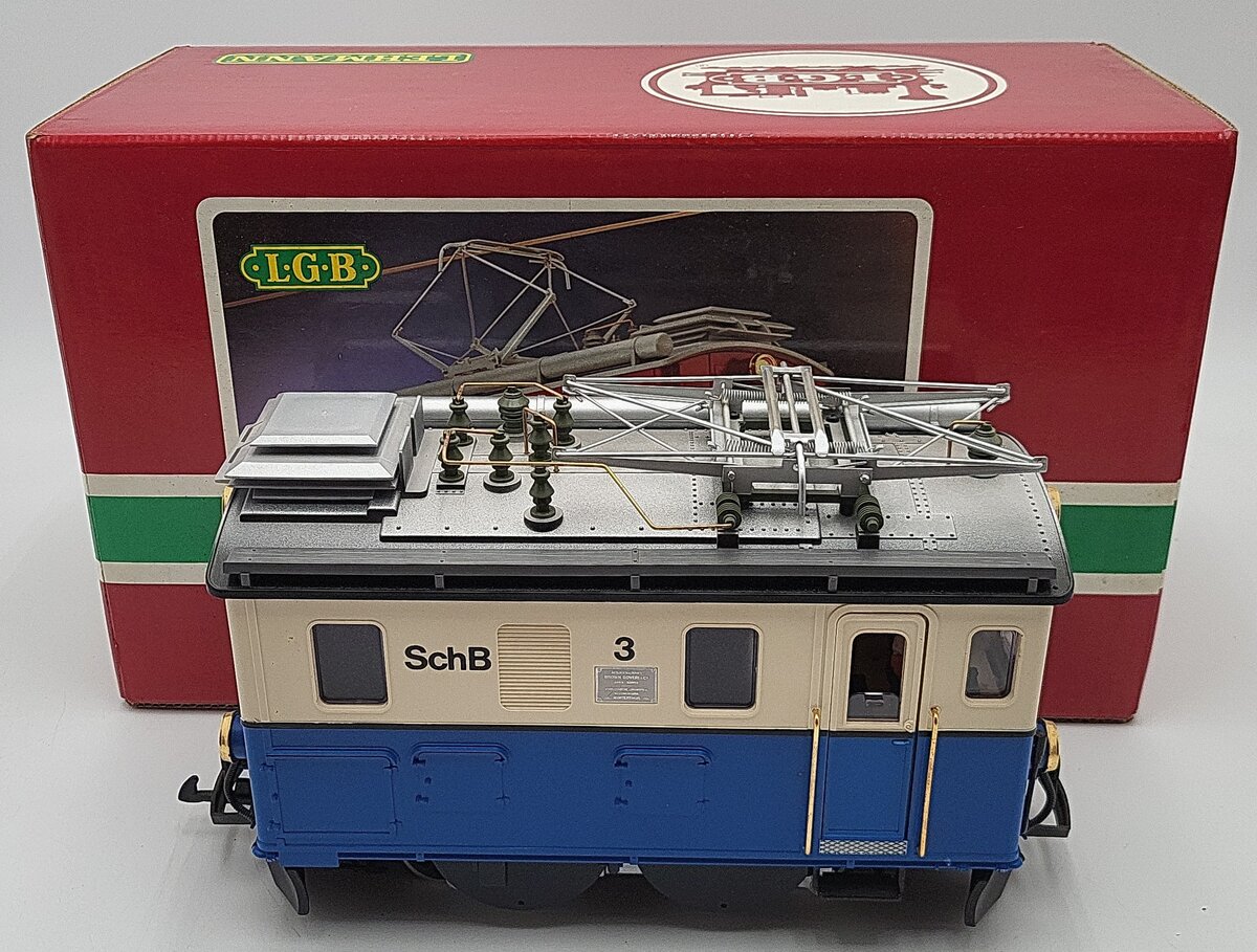 LGB 2146 G Scale SchB Blue and White Electric Locomotive EX/Box