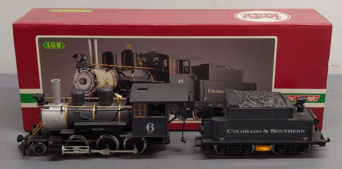 LGB 2019S G Scale Colorado & Southern Mogul Steam Locomotive & Tender #6 EX/Box