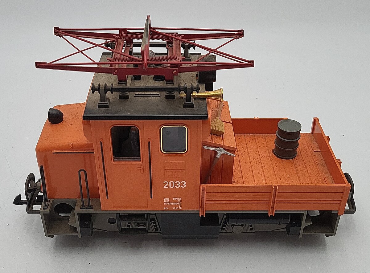 LGB 2033 G Scale Small 0-4-0 Electric Work Train Locomotive #2033 VG