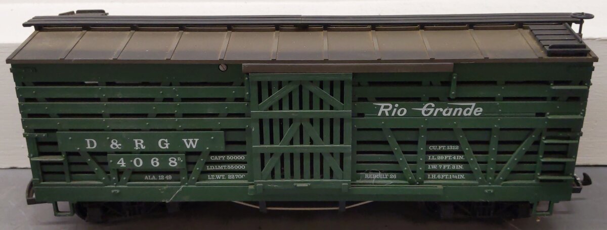 LGB 4068 G Scale Denver & Rio Grande Western Stock Car #4068 VG